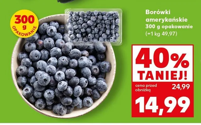Borówki amerykańskie promocja w Kaufland