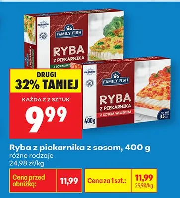 Ryba z piekarnika z sosem Family Fish różne rodzaje promocja w Biedronka