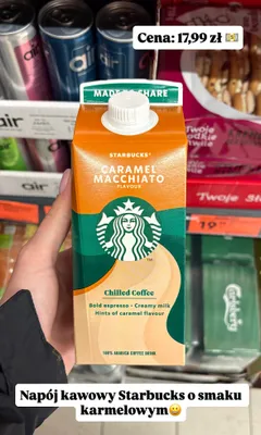 Napój kawowy Starbucks Caramel Macchiato Chilled Coffee promocja w Biedronka