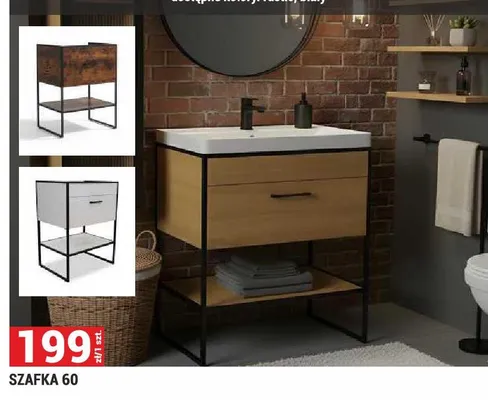 Szafka 60 rustic promocja w Merkury Market