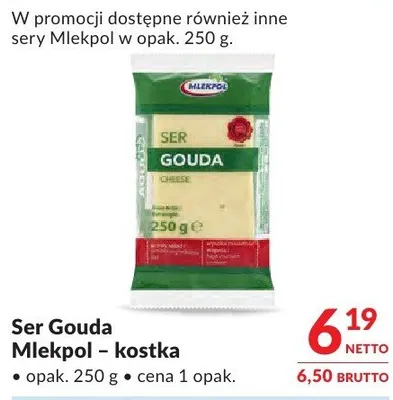 Ser Gouda Mlekpol - kostka promocja w Makro