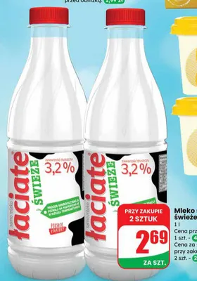 Mleko spożywcze świeże 3,2% promocja w Dino