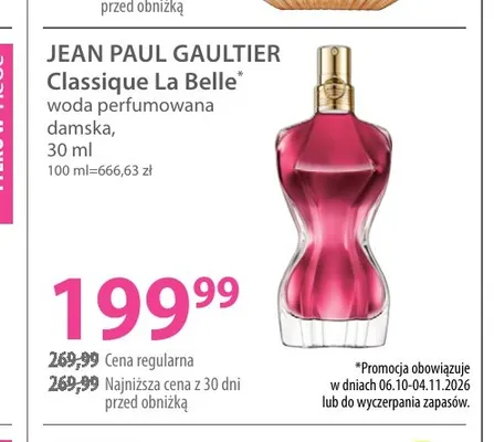 Woda perfumowana damska Classique La Belle Jean Paul Gaultier promocja w Hebe