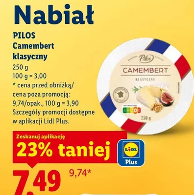 Ser camembert klasyczny 200 g promocja w Lidl