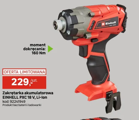 Zakrętarka akumulatorowa EINHELL PXC 18V Li-Ion promocja w Leroy Merlin