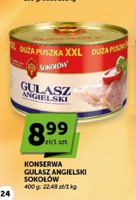 Konserwa gulasz angielski Sokołów promocja w Groszek