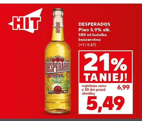 Piwo Desperados 5,9% promocja w Kaufland