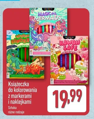 Książeczka do kolorowania z markerami i naklejkami Kaleidoscope promocja w Aldi