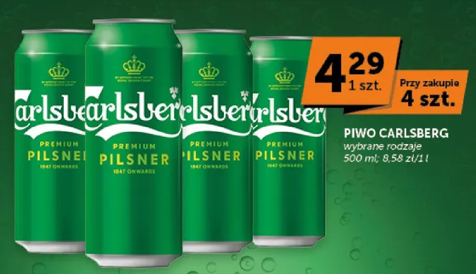 Piwo Carlsberg Premium Pilsner promocja w Groszek