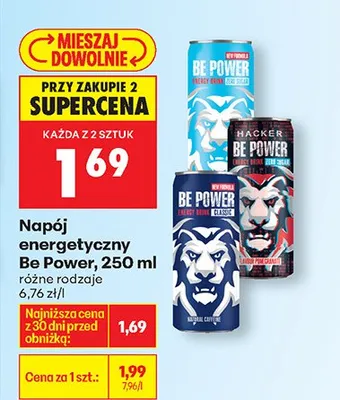 Napój energetyczny różne rodzaje promocja w Biedronka