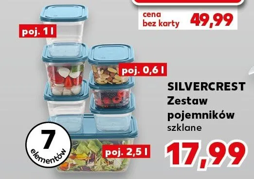 Zestaw pojemników szklanych SILVERCREST 7-pak promocja w Kaufland