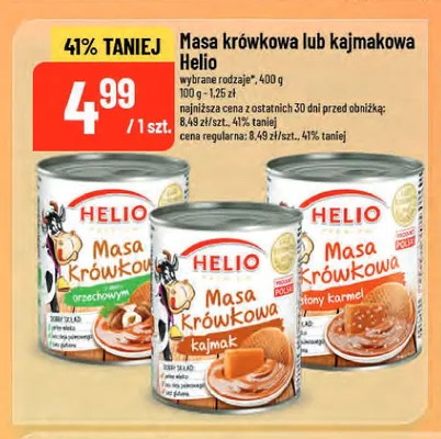 Masa krówkowa o smaku orzechowym Helio promocja w POLOmarket