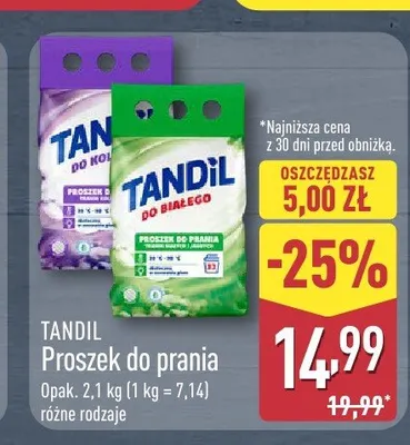 Proszek do prania Tandil do kolorów promocja w Aldi