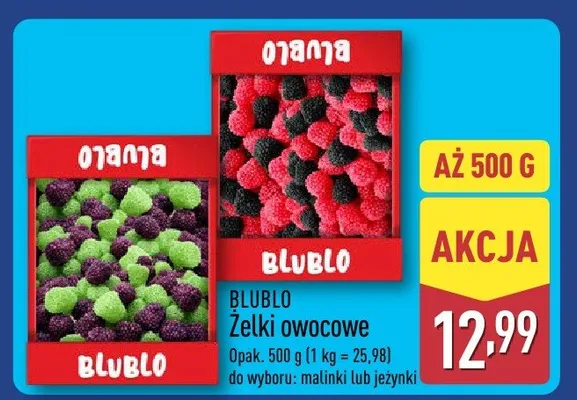 Żelki owocowe różne rodzaje promocja w Aldi