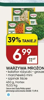Warzywa mrożone marchewka mini Hortex promocja w Chata Polska