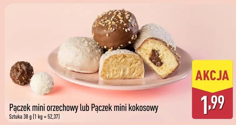 Pączek mini orzechowy promocja w Aldi