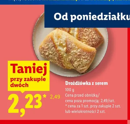 Drożdżówka z serem promocja w Lidl