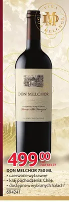 Wino Don Melchor czerwone wytrawne Chile promocja w Selgros
