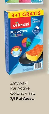 Zmywaki Vileda Pur Active Colors promocja w Biedronka