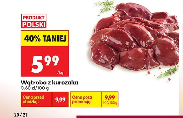 Wątroba z kurczaka promocja w Biedronka