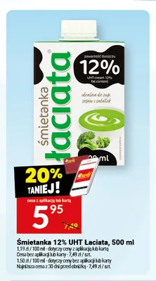 Śmietanka UHT Łaciata 12% promocja w Twój Market