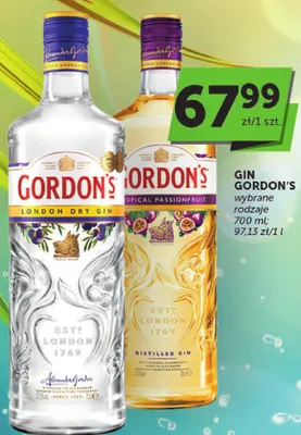 Gin Gordon's London Dry Gin promocja w Groszek