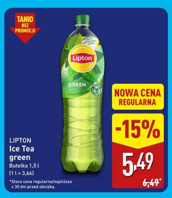 Ice Tea green Lipton promocja w Aldi