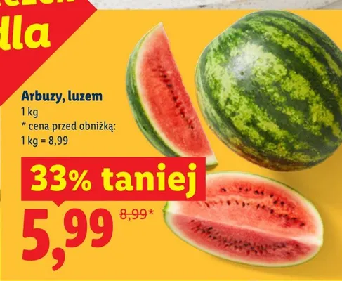 Arbuzy luzem promocja w Lidl