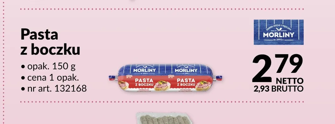 Pasta z boczku Morliny promocja w Makro