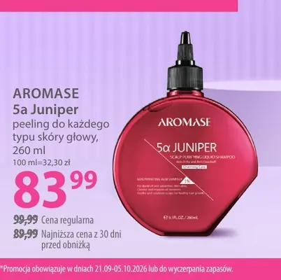 Peeling do każdego typu skóry głowy 5a Juniper Aromase promocja w Hebe