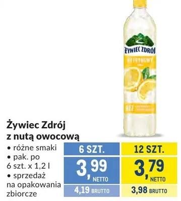 Żywiec Zdrój Z nutą owocową promocja w Makro