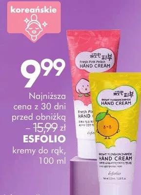 Krem ESFOLIO kremy do rąk koreańskie promocja w Makro