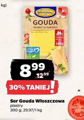 Ser gouda w plastrach Włoszczowa promocja w Netto