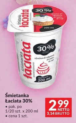 Śmietanka Łaciata 30% promocja w Makro