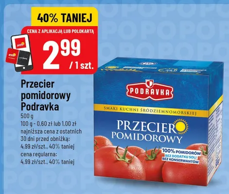 Przecier pomidorowy Podravka promocja w POLOmarket