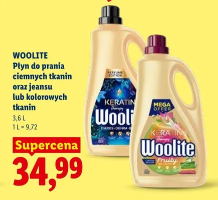 Płyn do prania kolorowych tkanin Woolite promocja w Lidl