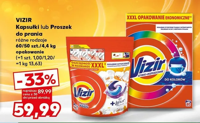 Proszek do prania Vizir Do Kolorów promocja w Kaufland