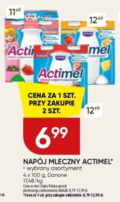 Napój mleczny Actimel promocja w Chata Polska