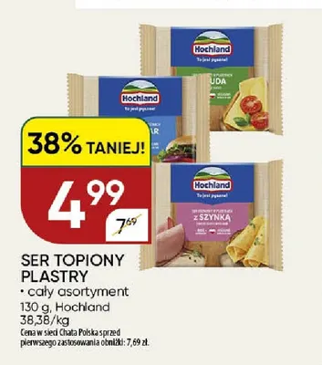 Ser topiony plastry Hochland promocja w Chata Polska