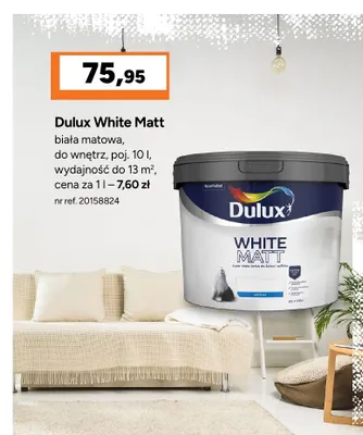 Farba Dulux White Matt biała matowa promocja w Bricoman