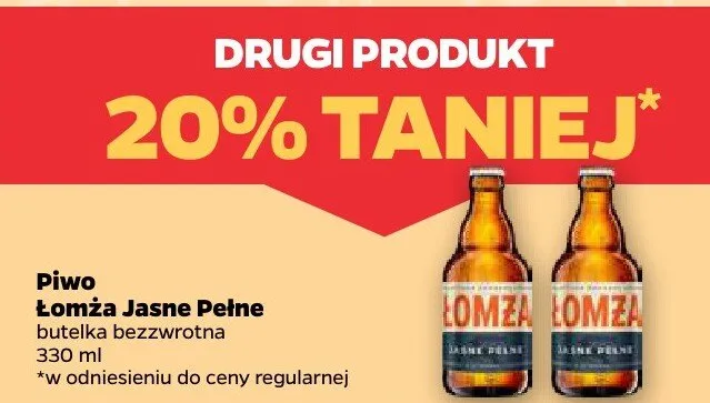Piwo Łomża Jasne Pełne promocja w Netto