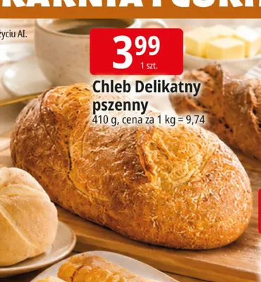 Chleb Delikatny pszenny promocja w Leclerc