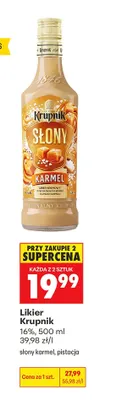 Likier Krupnik słony karmel promocja w Biedronka
