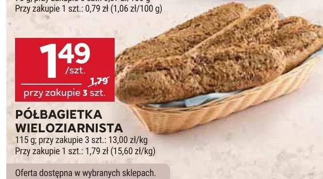 Półbagietka wieloziarnista promocja w Stokrotka