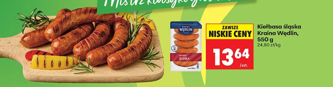 Kiełbasa śląska Kraina Wędlin promocja w Biedronka