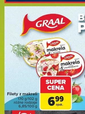 Filety z makreli w oleju Graal promocja w Carrefour