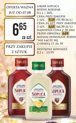 Likier Soplica Malinowa promocja w Dino