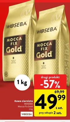 Kawa ziarnista Woseba Mocca Fix Gold promocja w Intermarche