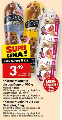 Karma w batonie dla psa Dogero, 900 g promocja w Twój Market