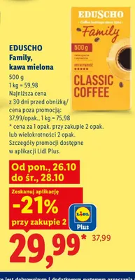 Kawa mielona Eduscho Family Classic Coffee promocja w Lidl